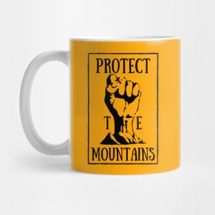 Protect the mountains Framed Dark Mug